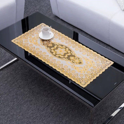 DELHI PVC CORP Gold 82 cm Table Runner(Lace)