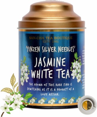 SANCHA Jasmine White Tea| 75g Loose Leaf Tea| Richest in Antioxidant| Silver Needles Jasmine White Tea Tin(75 g)