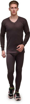 Kevat Gems OSWAL JBI Men Top - Pyjama Set V- Neck Brown Thermal Men Top - Pyjama Set Thermal