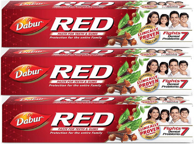 Dabur RED Toothpaste - 3 x 200g Packs Toothpaste(600 g, Pack of 3)