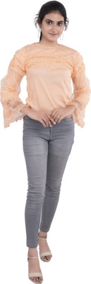 rayie collection Party Striped Women Pink Top