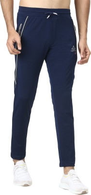 PORT LOTUS Solid Men Dark Blue Track Pants