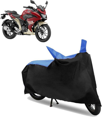 ABS AUTO TREND Two Wheeler Cover for Yamaha(Fazer 25, Blue, Black)
