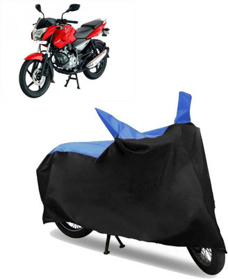 ROYAL AUTO MART Two Wheeler Cover for Bajaj(Pulsar 135 LS DTS-i, Black, Blue)