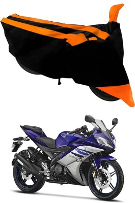 Ascension Two Wheeler Cover for Yamaha(YZF R15 Ver 2.0, Orange, Black)