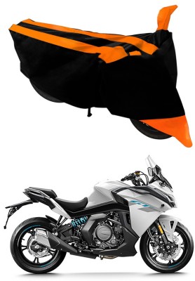 Ascension Two Wheeler Cover for CFMoto(650GT, Orange, Black)