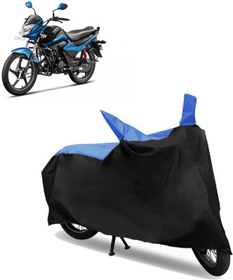 ABS AUTO TREND Two Wheeler Cover for Hero(Splendor I Smart, Blue, Black)