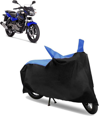 ROYAL AUTO MART Two Wheeler Cover for Bajaj(Pulsar 180 DTS-i, Black, Blue)