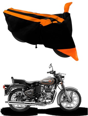 Ascension Two Wheeler Cover for Royal Enfield(Classic 500, Orange, Black)