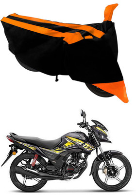 APNEK Two Wheeler Cover for Honda(CB Shine SP, Orange, Black)