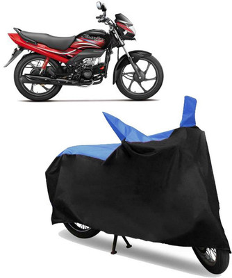 ROYAL AUTO MART Two Wheeler Cover for Hero(Passion Xpro, Black, Blue)