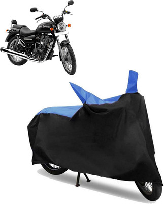 ROYAL AUTO MART Two Wheeler Cover for Royal Enfield(Thunderbird 500, Black, Blue)