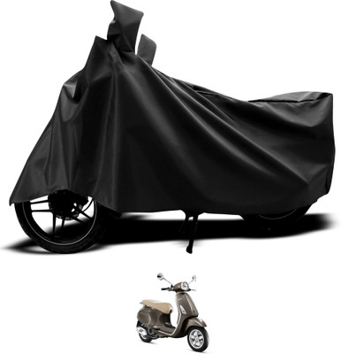 GOSHIV-car and bike accessories Two Wheeler Cover for Piaggio(Vespa VXL 150, Black)