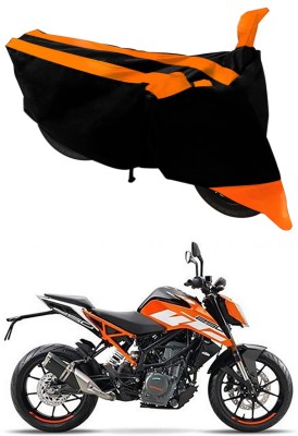 AutoRash Two Wheeler Cover for KTM(250 Duke, Orange, Black)