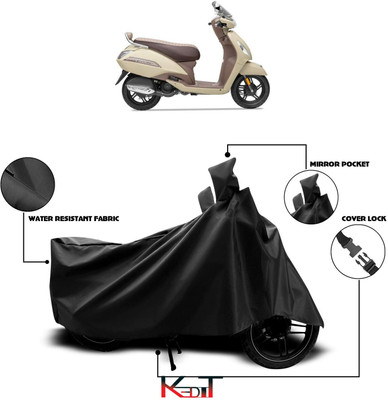 KEDIT Waterproof Two Wheeler Cover for TVS(Jupiter classic, Black)