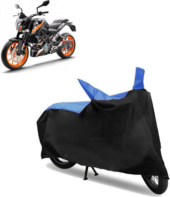 ABS AUTO TREND Two Wheeler Cover for KTM(200 Duke, Blue, Black)