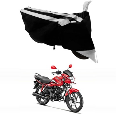 Ascension Two Wheeler Cover for Hero(Passion, Silver, Black)