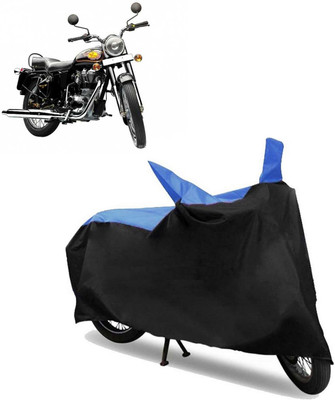 ABS AUTO TREND Two Wheeler Cover for Royal Enfield(Bullet 350, Blue, Black)
