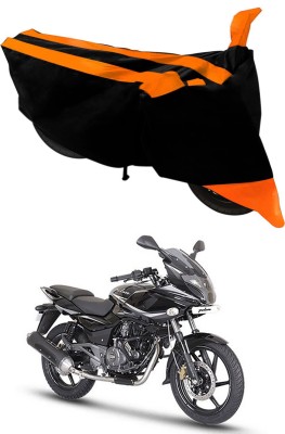 Ascension Two Wheeler Cover for Bajaj(Pulsar 220 DTS-i, Orange, Black)