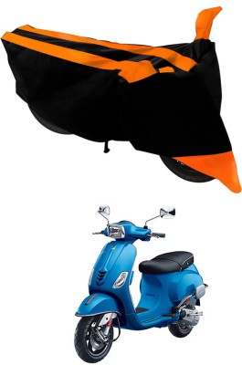 Ascension Two Wheeler Cover for Piaggio(Vespa SXL 150, Orange, Black)