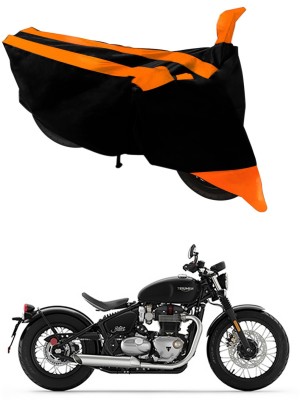 Ascension Two Wheeler Cover for Triumph(Bonneville Bobber, Orange, Black)