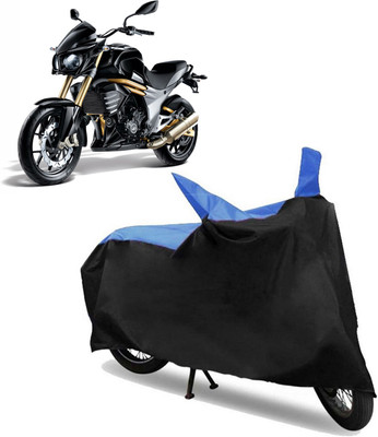 ROYAL AUTO MART Two Wheeler Cover for Mahindra(Mojo, Black, Blue)