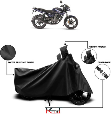 KEDIT Waterproof Two Wheeler Cover for Bajaj(Pulsar 135 LS DTS-i, Black)