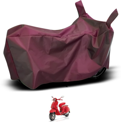 GOSHIV-car and bike accessories Waterproof Two Wheeler Cover for Piaggio(Vespa LX, Maroon)