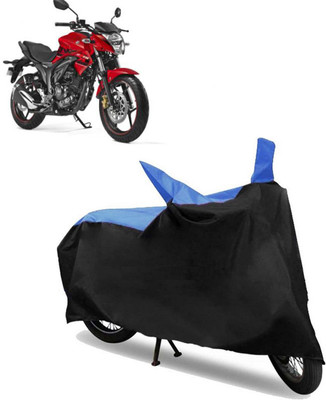 ABS AUTO TREND Two Wheeler Cover for Suzuki(Gixxer, Blue, Black)