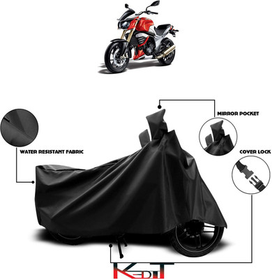KEDIT Waterproof Two Wheeler Cover for Mahindra(Mojo, Black)