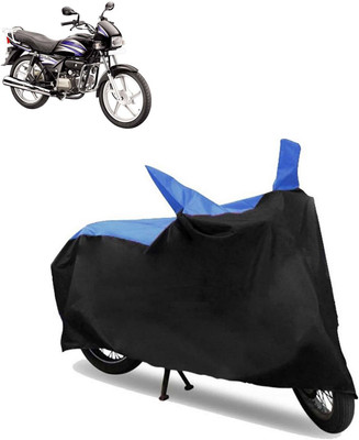 ABS AUTO TREND Two Wheeler Cover for Hero(Splendor Plus, Blue, Black)
