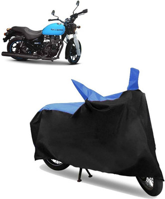 ROYAL AUTO MART Two Wheeler Cover for Royal Enfield(Thunderbird 500, Black, Blue)