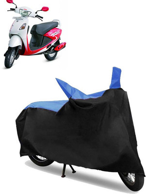 ROYAL AUTO MART Two Wheeler Cover for Hero(Splendor I Smart, Black, Blue)