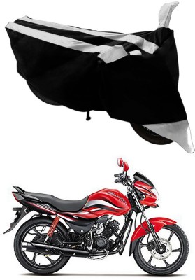 Ascension Two Wheeler Cover for Hero(Passion Pro TR, Silver, Black)