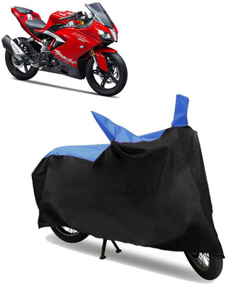 ABS AUTO TREND Two Wheeler Cover for TVS(Apache RR 310, Blue, Black)