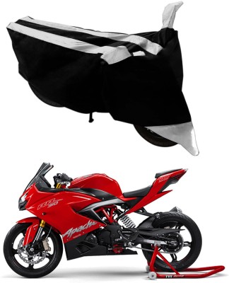 Ascension Two Wheeler Cover for TVS(Apache RR 310, Silver, Black)