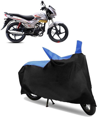 ROYAL AUTO MART Two Wheeler Cover for Mahindra(Centuro, Black, Blue)