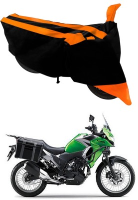 Ascension Two Wheeler Cover for Kawasaki(Versys-X 300, Orange, Black)