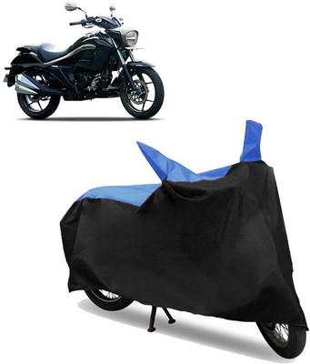 ROYAL AUTO MART Two Wheeler Cover for Suzuki(Intruder, Black, Blue)