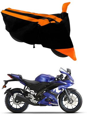 Ascension Two Wheeler Cover for Yamaha(YZF R15 V3.0, Orange, Black)