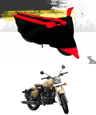 Ascension Two Wheeler Cover for Royal Enfield(Classic 350, Red, Black)