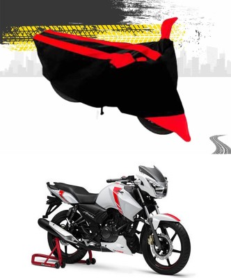 Genipap Two Wheeler Cover for TVS(Apache RTR 160, Red, Black)