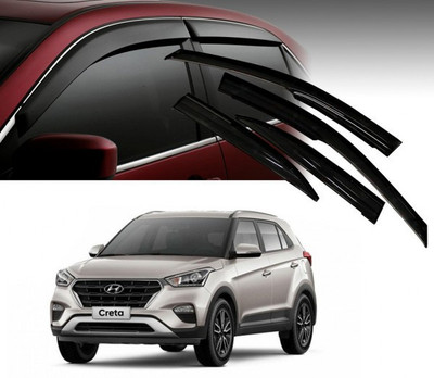 Under Auto For Non-convertibles Front, Rear Wind Deflector(Tinted Hyundai Creta)