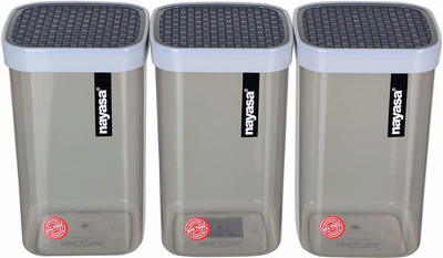 NAYASA Plastic Utility Container  - 1400 ml(Pack of 3, Grey)