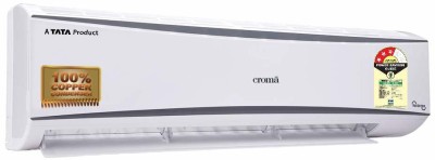 Croma 1 Ton 3 Star Split Inverter AC  - White, Grey(CRAC7701, Copper Condenser)   Air Conditioner  (Croma)