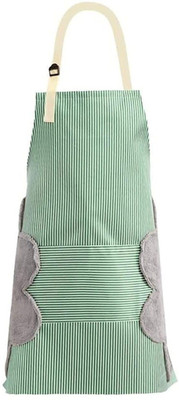 KPNG Polyester Chef's Apron - Free Size(Green, Single Piece)