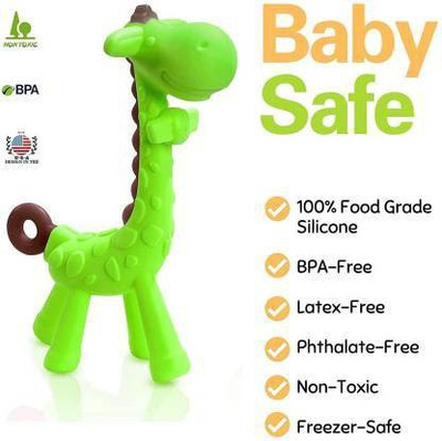 smilykid Baby Fruit nibbler with rattle and Feeding bottle with spoon for kids Teether(Green)
