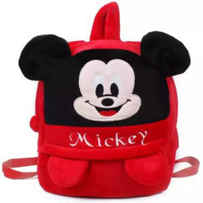 RAG Kids School Bag Soft Plush Backpacks Cartoon Boys Girls Baby School Bag School Bag(Red, 10 L)