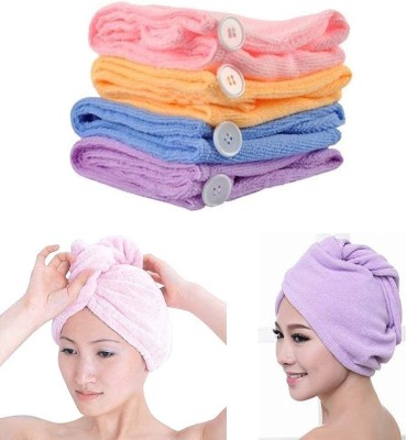 VFL Microfiber 350 GSM Hair Towel(Pack of 2)