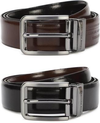 LOUIS PHILIPPE Men Formal Brown, Black Artificial Leather Reversible Belt